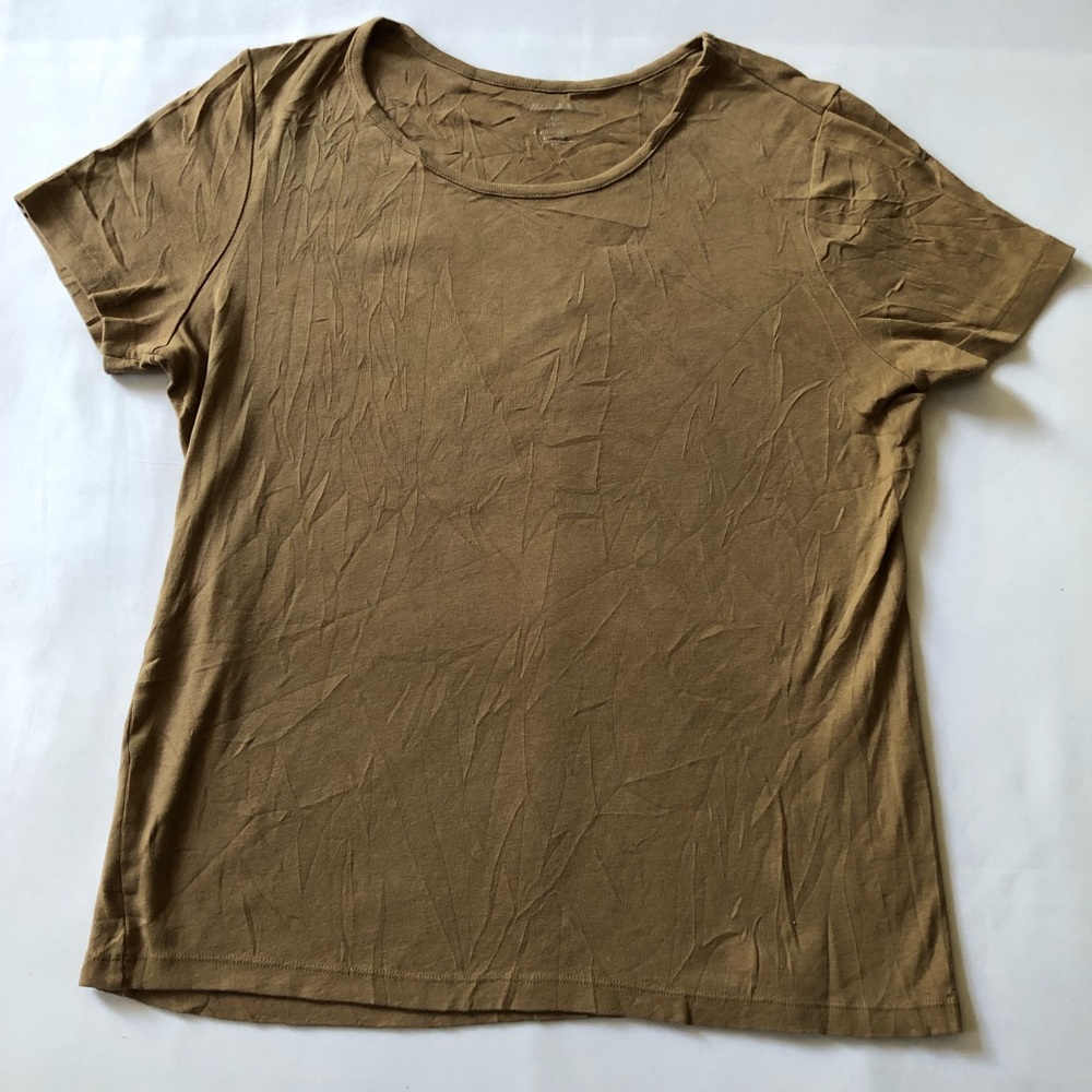 Women White And Stag Size L Brown Color Top - 0605